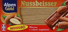 Nussbeisser male Alpen Gold oble czekolada mleczna z calymi migdalami nowosc